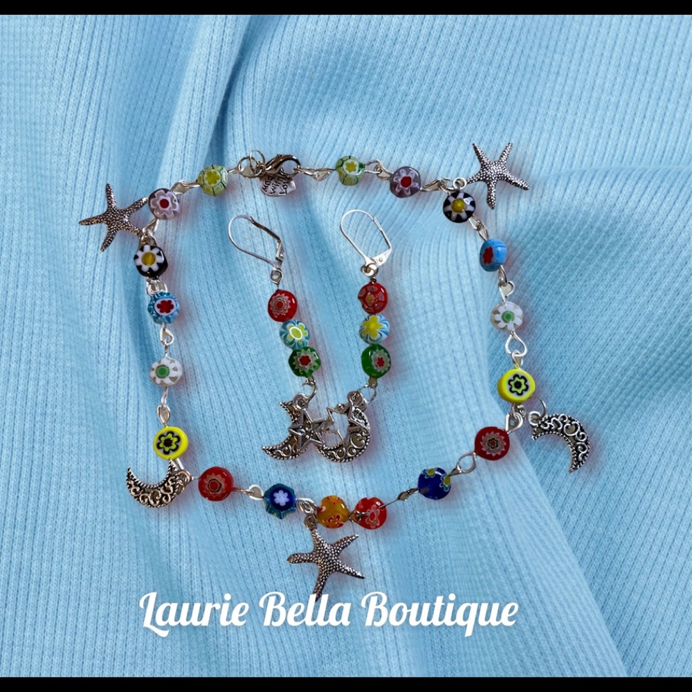 Stars and Moon Ankle Bracelet Set